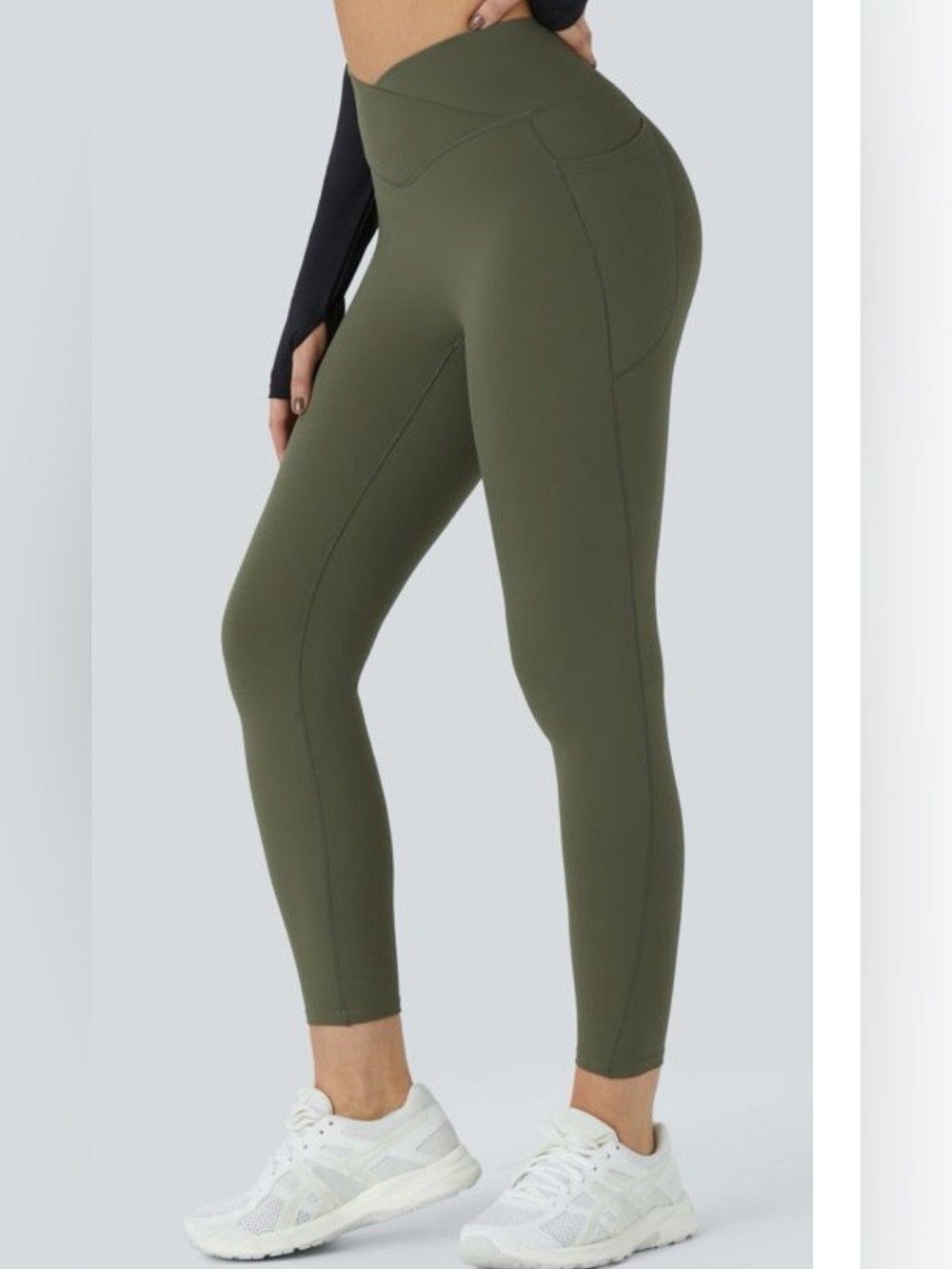 Halara Olive Green Leggings - Women Pants & Jumpsuits
